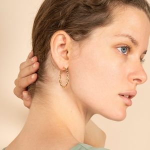 NEW W/ POUCH ANA LUISA ANTOINETTE TWISTED HOOPS